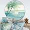 Designart - Peaceful Dusk I Tropical - Nautical & Coastal Metal Circle Wall Art